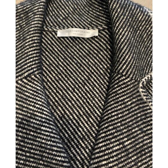 Contemporaine Par Simons Cocoon One Button Jacket Stretch Knit Double Breast Med - Picture 10 of 11